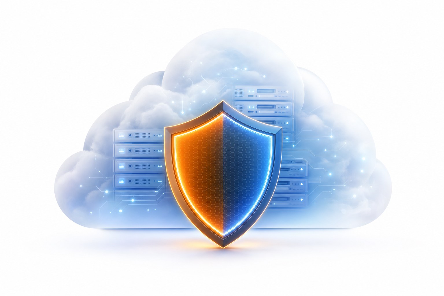 Shield icon representing Cloudflare website protection and security for a small business website